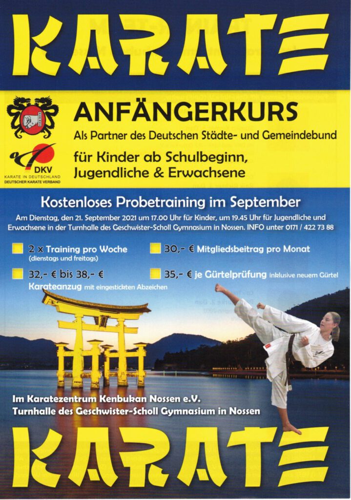 Flyer Anfängerkurs Karate